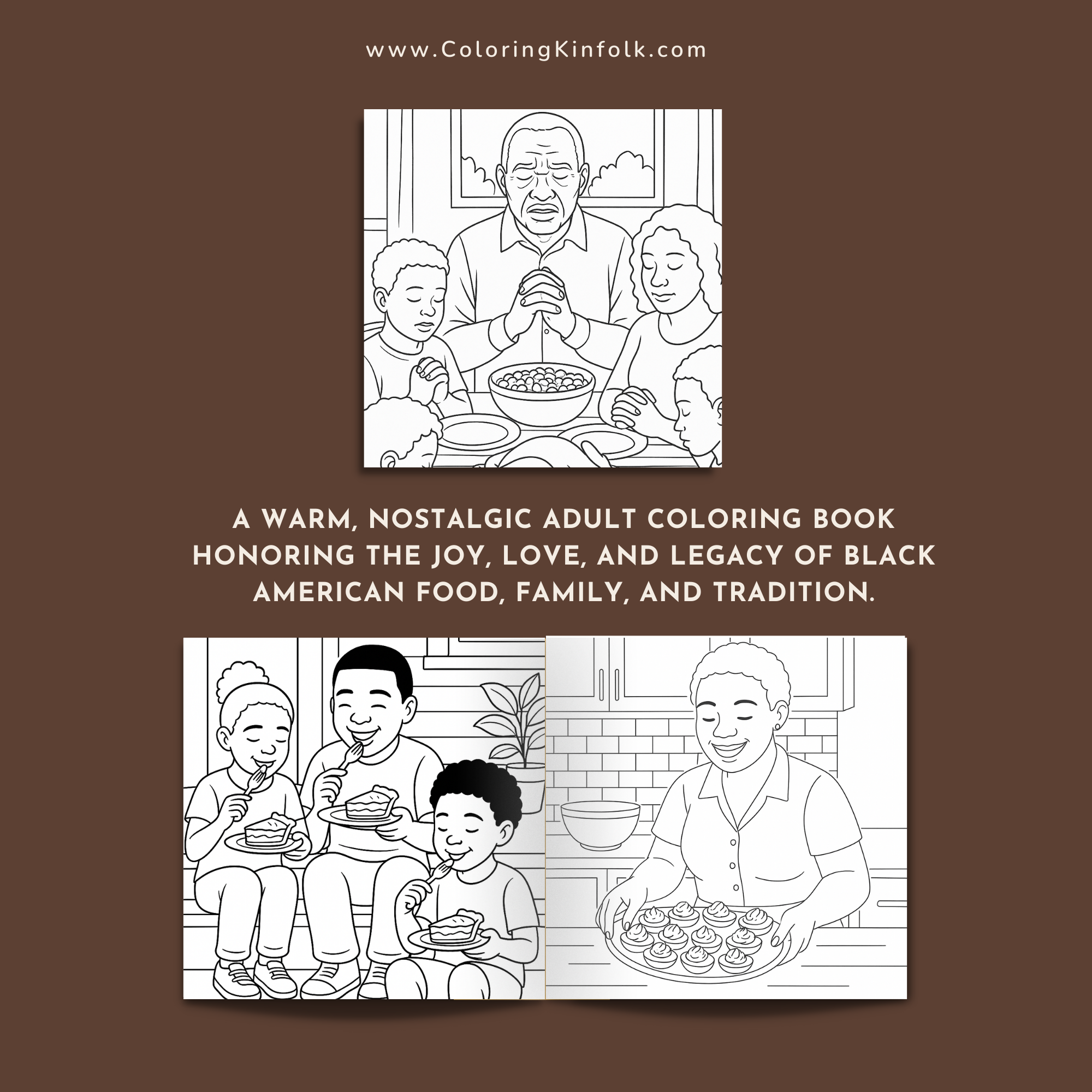 Simple coloring pages of cookout vibes with family, food, and togetherness.