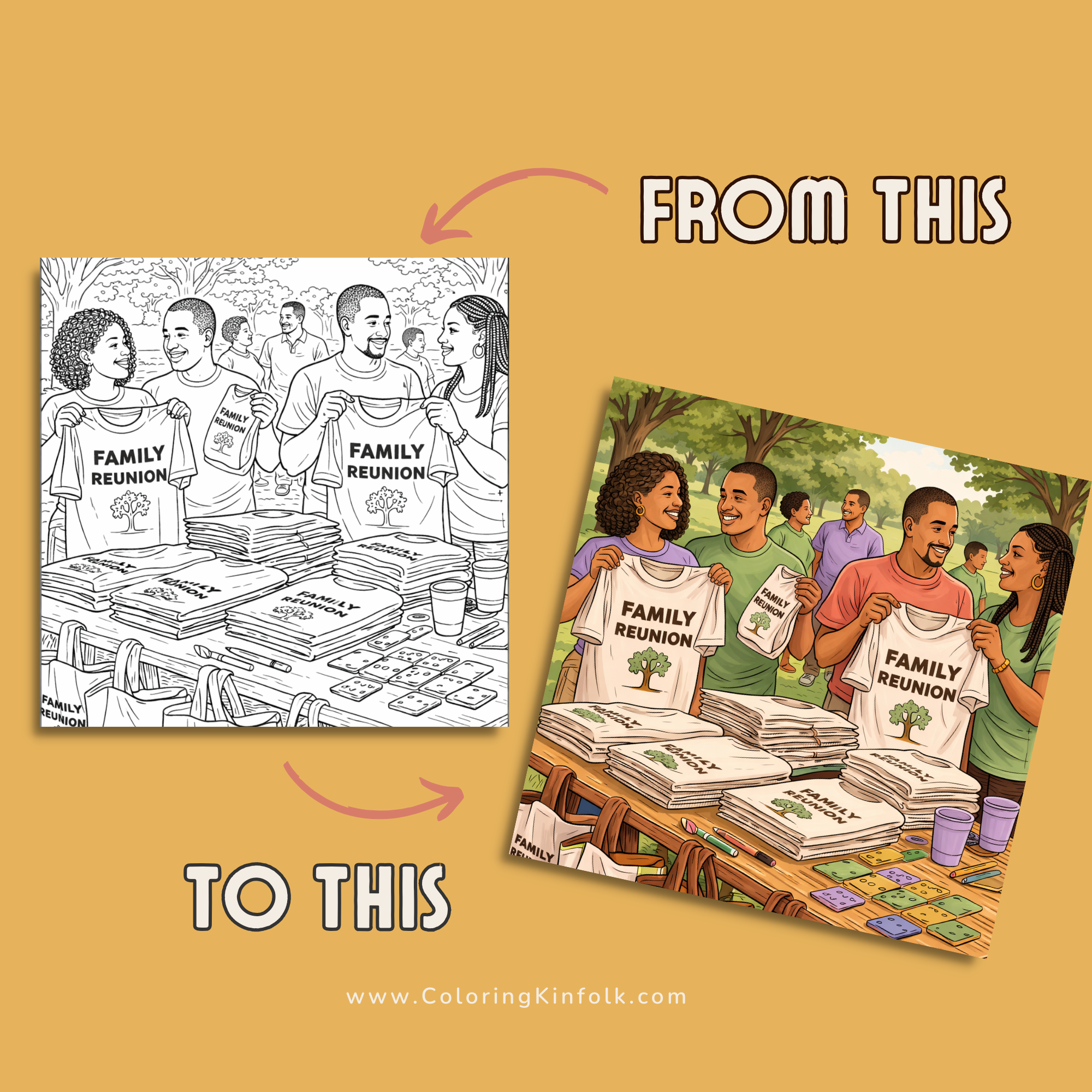 Church or community organization hosting intergenerational coloring program