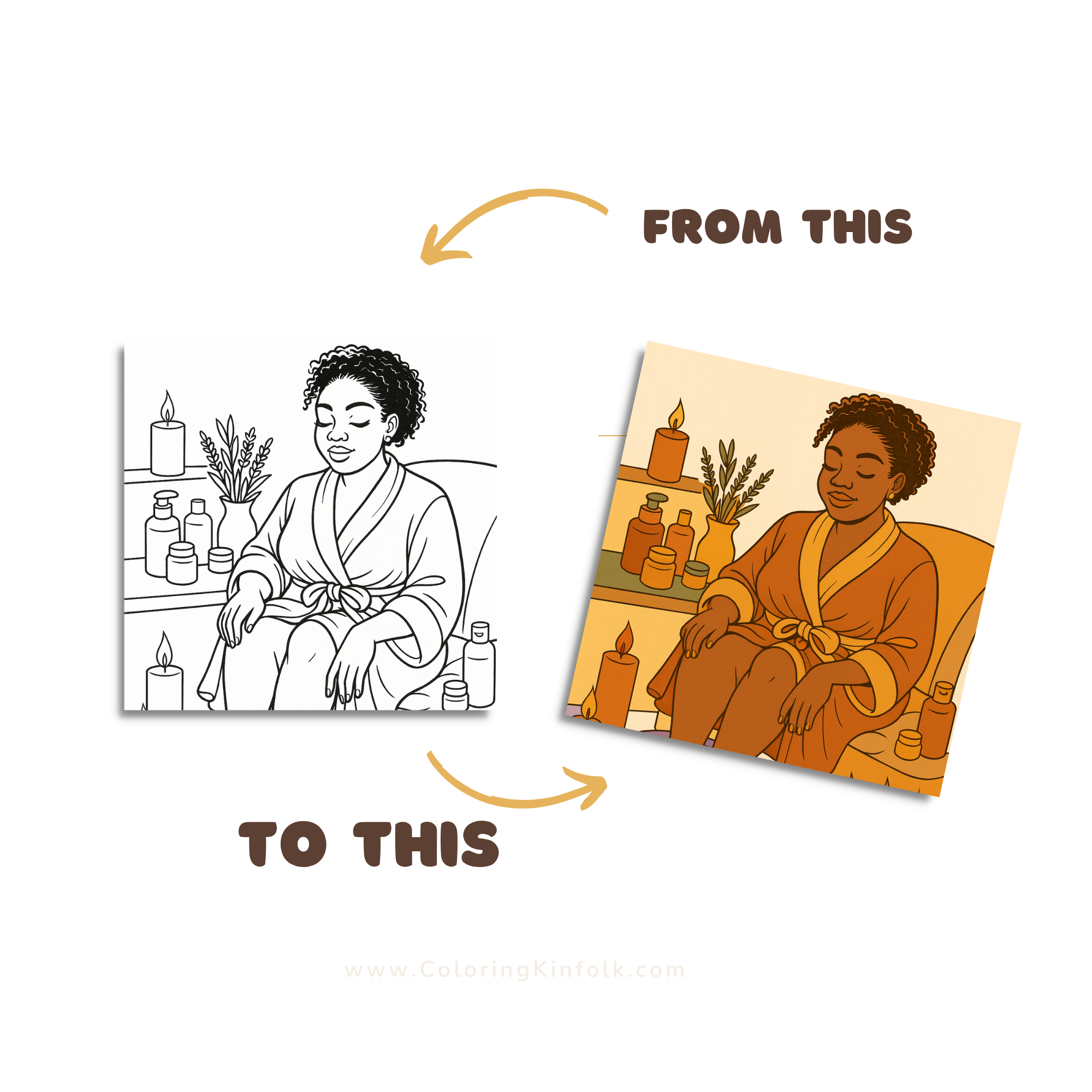 Black Girl Aesthetic: A Black American Women's Adult Coloring Book Celebrating Natural Hair, Softness, and Everyday Moments - Image 2