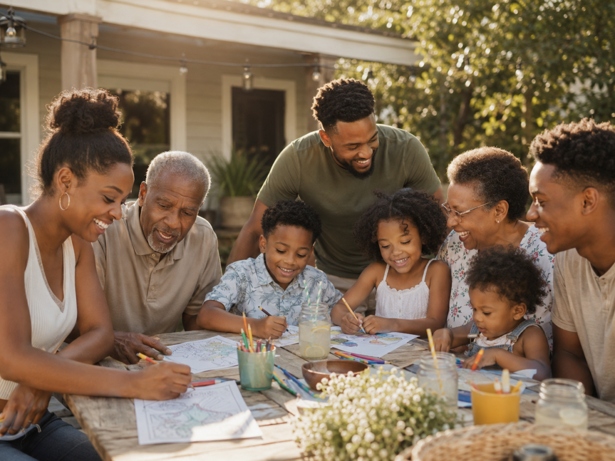 Black Family Cultural Memory: Coloring Books Rooted in Black American Life