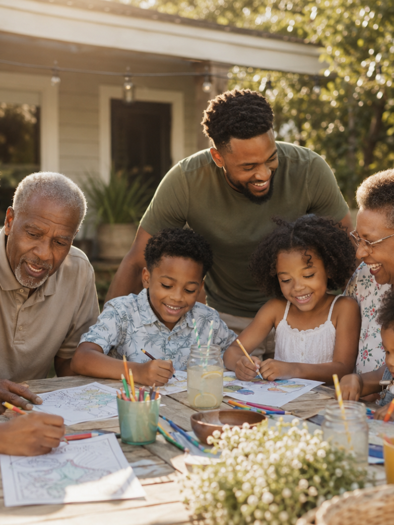 Black Family Cultural Memory: Coloring Books Rooted in Black American Life