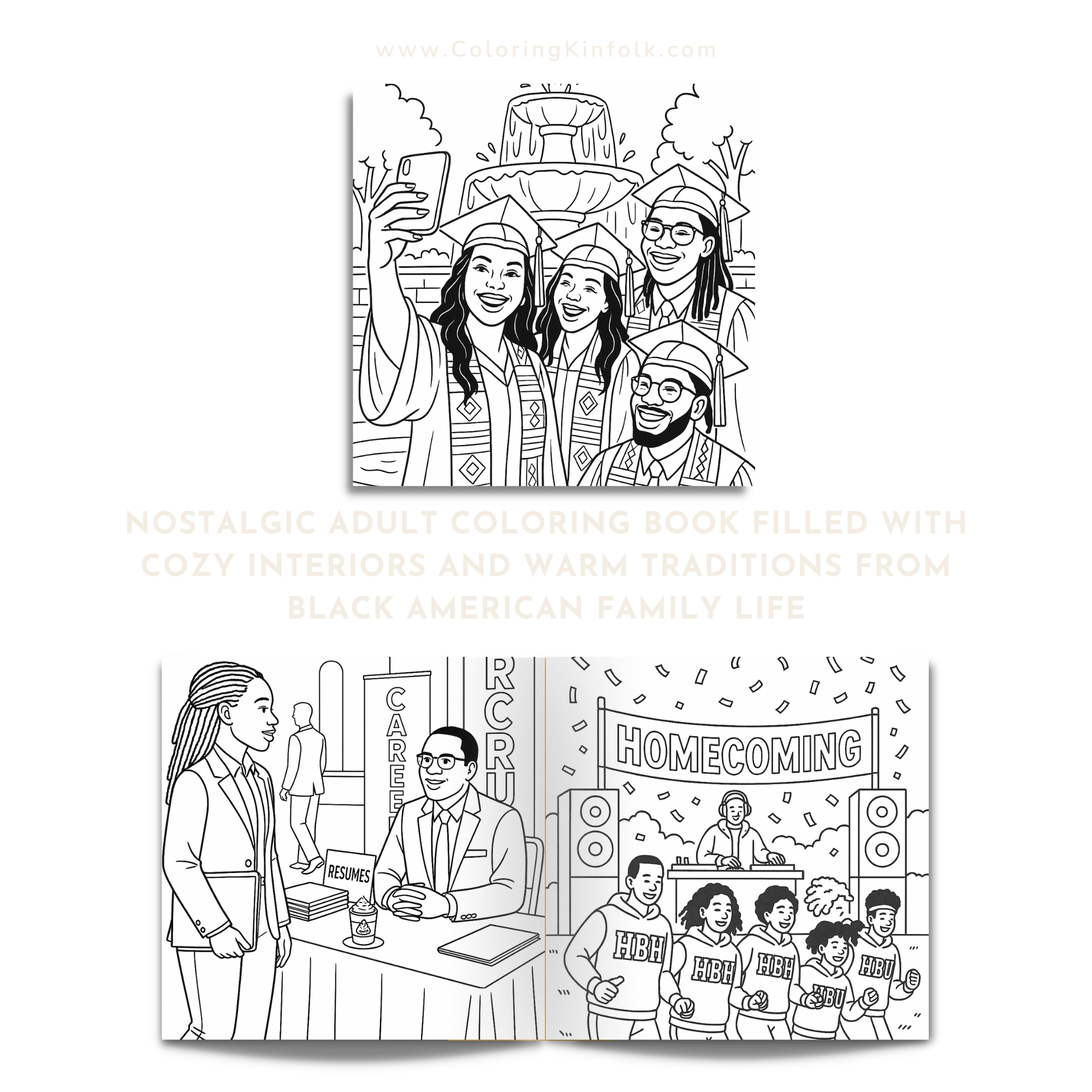 HBCU College Experience: An Adult Coloring Book Celebrating Black College Life, Homecoming, and the Culture That Made You - Image 2