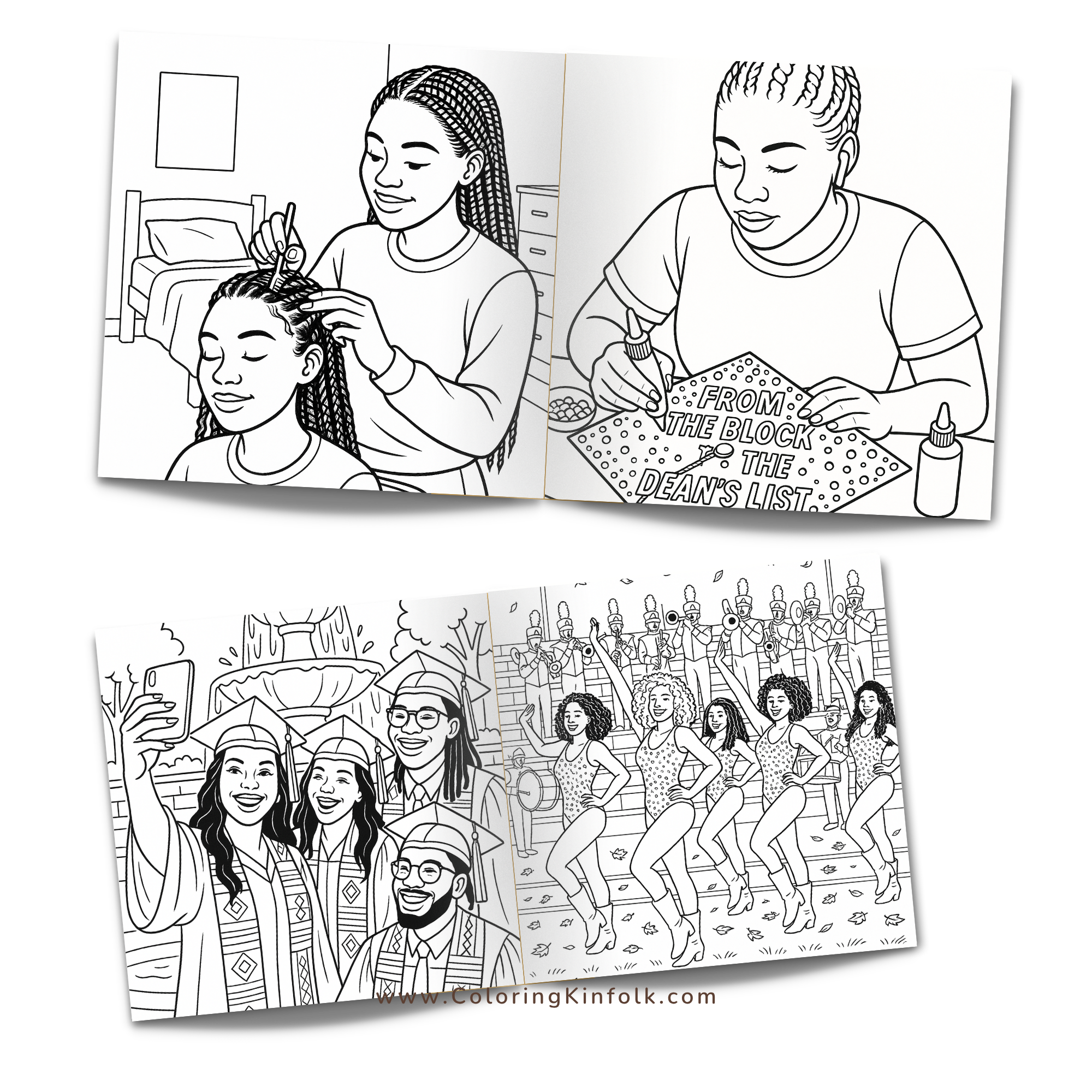 HBCU College Experience: An Adult Coloring Book Celebrating Black College Life, Homecoming, and the Culture That Made You - Image 4
